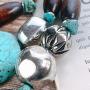 Bocar Personalized Layered Strands Turquoise Statement Chunky Necklace for Women Gifts
