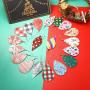 Finrezio 20 Pairs Christmas Leather Earrings for Women Lightweight Petal Plaid Teardrop Dangle Earrings Xmas Jewelry