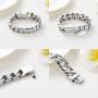 constantlife Cremation Bracelet for Ashes Men Memorial Jewelry Stainless Steel Hand Chain Personalized Customization Keepsake - 7.1 in/ 7.9 in/8.7 in/9.5 in