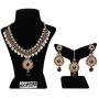 MUCH-MORE Traditional Bridal Unique Crystal Stone Floral Shape CZ Stone Indian Bollywood Necklace Set for Women