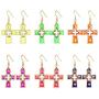 Cross Earrings for Women Girls, MTSCE 14K Gold Plated Dangle Earrings Mothers Day Gift Hypoallergenic Small Jewelry