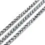 AmyRT Jewelry 4mm Titanium Steel Wheat Silver Chain Necklaces for Men & Women 16 to 30 Inches AmyRT Jewelry 4mm Titanium Steel Wheat Silver Chain Necklaces for Men & Women 16 to 30 Inches