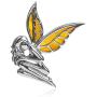 Ian and Valeri Co. Amber Sterling Silver 925 Fairy Pendant Slider
