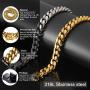 Jewelry Kingdom 1 Gold Cuban Link Chain Necklace or Bracelet for Men 15mm 18K Stainless Steel Chunky Thick Heavy Miami Curb Chains 8-30 inch Valentines Jewelry