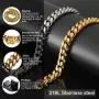 Jewelry Kingdom 1 Gold Cuban Link Chain Necklace or Bracelet for Men 15mm 18K Stainless Steel Chunky Thick Heavy Miami Curb Chains 8-30 inch Valentines Jewelry
