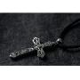 Mens 925 Sterling Silver Christian Jesus Cross Crucifix Pendant Necklace With Engraving Religious Jewelry