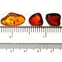 Ian and Valeri Co. Raw Amber Flat Gemstones Small Set of 3 Gem Stones