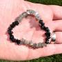 Zenergy Gems Charged Premium Natural Crystal Chip Bead Bracelet + Moroccan Selenite Charging Crystal [Included]