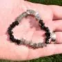 Zenergy Gems Charged Premium Natural Crystal Chip Bead Bracelet + Moroccan Selenite Charging Crystal [Included]