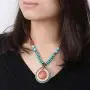 MAYTRY Original Hand-Woven Turquoise Coconut Shell Necklace, Bohemian Style Necklace MAYTRY Original Hand-Woven Turquoise Coconut Shell Necklace, Bohemian Style Necklace
