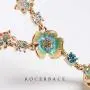 KOCERBACE Retro Style Drops Glaze Chain Necklace Jewelry for Women/Girls, Sweater/T-Shirt Chain