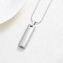 constantlife Cremation Necklace Cremation Jewelry 30mm Lords Prayer Stainless Steel Polished Cube Cremation Pendant Memorial Ashes Keepsake Urn Necklace