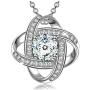 Sellot Gifts for Women Valentines Day ✦Satellite Series✦ 925 Sterling Silver Pendant Necklace Stud Earrings for Women with 5A Cubic Zirconia Jewelry Set for Wedding Birthday with Gift Box