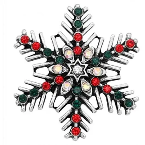My Prime Gifts Snap Jewelry Rhinestone Snowflake Christmas Holiday fits 18-20mm Standard Size Ginger Style Charms My Prime Gifts Snap Jewelry Rhinestone Snowflake Christmas Holiday fits 18-20mm Standard Size Ginger Style Charms
