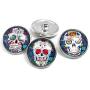 Pizazz Studios 20mm Sugar Skull Snap Charm - 4 Pack