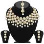 Aheli Indian Bollywood Faux Kundan Necklace Earring Ethnic Jewelry Set for Women