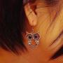 Owl Earrings for Women,Retro Copper Owl Zircon Dangle Earrings,Boho Cute Owl Bird Earrings For Girls,Gifts for Owl Animal Lovers