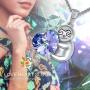 Grecia Sloth Necklace Love Heart Pendent Necklace for Women, Crystal from Swarovski, Purple Heart Crystal Jewelry Gifts for Mom Wife Girlfriend Friend Daughter