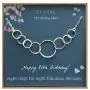 EFYTAL 80th Birthday Gifts for Women, Sterling Silver Eight Circle Necklace for Her, 8 Decade Jewelry 80 Years Old EFYTAL 80th Birthday Gifts for Women, Sterling Silver Eight Circle Necklace for Her, 8 Decade Jewelry 80 Years Old