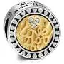 LONAGO I Love You to The Moon and Back Charm Fit Pandora Bracelet Necklace Authentic 925 Sterling Silver Engraved Two-Tone Bead Jewelry Gift