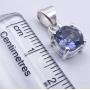 SilverStarJewel Iolite Pendant 1.5 cm 925 Sterling Silver Classic Gift Jewelery