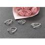 Silver Plated Initial 26 Alphabet Open Adjustable Mid Finger Ring Dainty Inlaid Crystal Jewelry