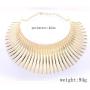 LZHLQ African National Flamboyant Necklaces Adjustable Personality Creative Style Large Collars Necklaces for Women Gold Egypt Punk Gothic Customized Fashion Jewelry