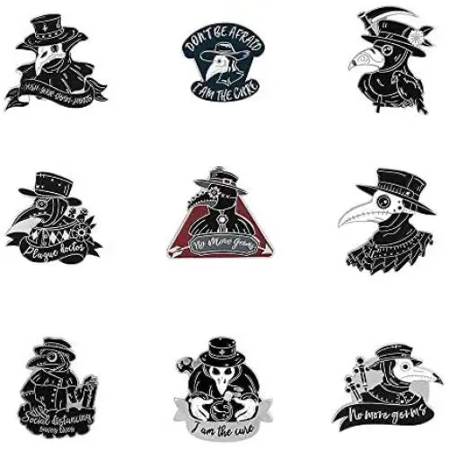 Plague Doctor Enamel Pins Bulk Set Goth Anime Pins Packs for Backpacks Pins Aesthetic Plague Doctor Enamel Pins Bulk Set Goth Anime Pins Packs for Backpacks Pins Aesthetic
