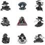 Plague Doctor Enamel Pins Bulk Set Goth Anime Pins Packs for Backpacks Pins Aesthetic