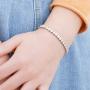YIMERAIRE 18K Gold/White Gold Plated 4MM Tennis Bracelet Cubic Zirconia Classic Tennis Chain Bracelet for Women| Gold Diamond Bracelet 6.5-7.5 Inch for Men