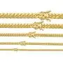 Solid 925 Sterling Silver - 14k Gold Plated - Miami Cuban Link Chain Or Bracelet - Box Lock Cuban Link 4-10.5mm - Italy Mens Necklace