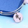 Detailed Personalized Birth Flower Bracelet Birth Month Bracelet Birthday Gift for Her