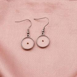 Zuo Bao Mustard Seed Earrings Real Mustard Seed Round Pendant Earrings Religious Jewelry for Baptism Confirmation