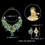 EVER FAITH Austrian Crystal Elegant Rose Flower Leaf Teardrop Neckalce Earrings Set