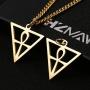 HZMAN Men Women Coptic Ankh Cross Necklace Polished Pyramid Stainless Steel Egyptian Jewelry Length 22+2 Inch