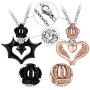 Aienid Couple Necklace Pendant Stainless Steel Necklace for Him and Her Wedding Gifts for Couple Unique