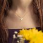 14k Solid Gold 0,01 ct Diamond Heart Pendant Necklace for Women, A Perfect Surprise Gift for Her, 18 inch