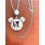 Snap Jewelry Mickey Mouse Shape Necklace Fits 18-20mm Snaps 20-3'' Extender