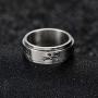 IFUAQZ Mens Womens Stainless Steel Spinner Ring 8MM Animal Cute Kitty Cat Band Stress Relief