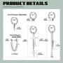 Jstyle 6Pairs 316L Stainless Steel Mens Womens Hoop Earrings Dangle Chain Earrings Punk Gothic Kpop Earrings Unisex