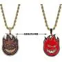 KMASAL Jewelry Hip Hop Iced Out Small Fireman Pendant Chain Pave Colorful CZ Diamond Stone 18K Gold Plated Necklace with 24 Inch Stainless Rope Chain for Men Women