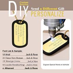 GoldChic Jewelry Personalized USA Flag/Military/Medical Alert ID Dog Tags for Men,Stainless Steel Army Necklace Chain, Independence Day Gift 18K Gold Plated Dog Tags Necklace-Free Text Engrave