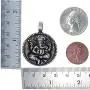 Hindu Jewelry Ganesha Ganapati Vinayaka Chaturthi Hinduism God Pewter Unisex Mens Pendant Necklace Protection Amulet Wealth Money Good Luck Lucky Charm Longevity Prosperity Talisman Silver Ball Chain