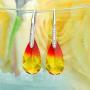 EleQueen 925 Sterling Silver CZ Teardrop Hook Dangle Earrings Made with Swarovski Crystals