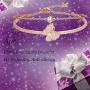 KIMILILY Butterfly Charm Birthstone Bracelets for Women,Gifts for Women Girl,Rose Gold Jewelry Crystals from Swarovski with Fine Jewelry Box