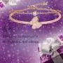 KIMILILY Butterfly Charm Birthstone Bracelets for Women,Gifts for Women Girl,Rose Gold Jewelry Crystals from Swarovski with Fine Jewelry Box