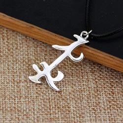 OfficialOtaku Shadowhunters Parabatai Rune Nephilim Cosplay Pendant Necklace - Silver