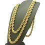 Fashion 21 Hip Hop 80 Unisex Rappers 8, 10, 12mm Hollow Rope Chain Necklace in Gold, Silver Tone
