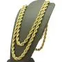 Fashion 21 Hip Hop 80 Unisex Rappers 8, 10, 12mm Hollow Rope Chain Necklace in Gold, Silver Tone