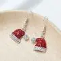 Christmas Dangle Stud Earrings Holiday Party Drop Earrings Enamel Crystal Santa Claus Bell Hat Earring Cute Christmas Costume Jewelry Women Girls Christmas Dangle Stud Earrings Holiday Party Drop Earrings Enamel Crystal Santa Claus Bell Hat Earring Cute Christmas Costume Jewelry Women Girls